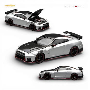 Motorhelix Nissan GT-R NISMO (R35) Special Edition 2022 - Ultimate Metal Silver 1:64