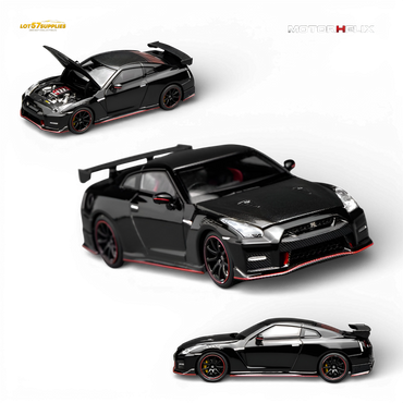 MOTORHELIX Nissan GT-R NISMO R35 2022 - Meteor Black 1:64