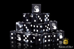 White Handprint Dice (ONLINE ORDER ONLY)