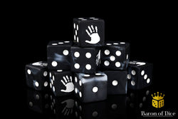 White Handprint Dice (ONLINE ORDER ONLY)