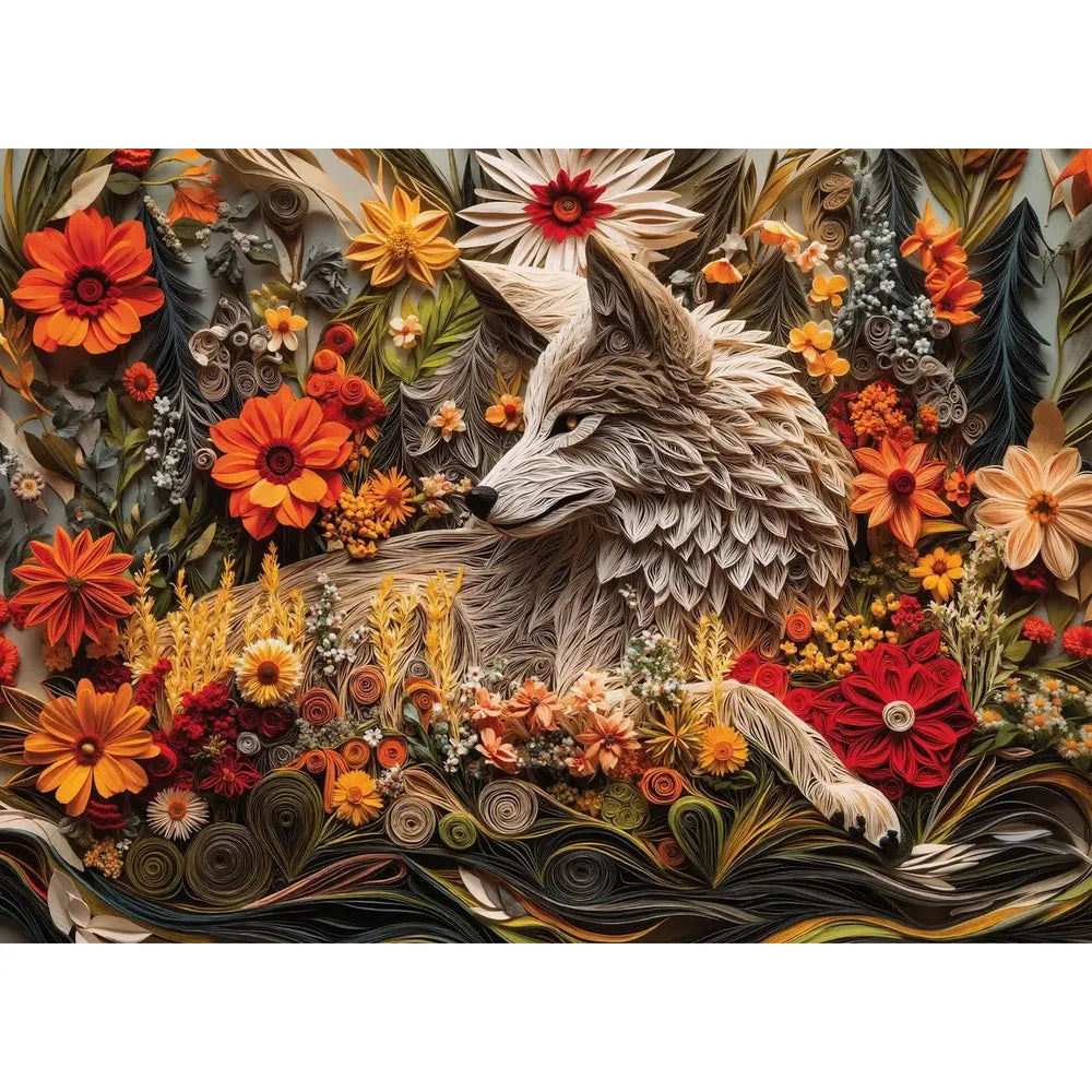 Wildflower Wolf 1000 Piece Jigsaw Puzzle Final Piece (ONLINE ORDER ONLY)