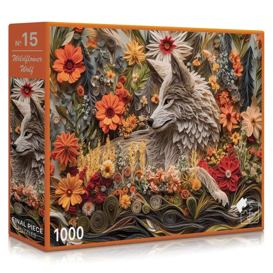 Wildflower Wolf 1000 Piece Jigsaw Puzzle Final Piece (ONLINE ORDER ONLY)