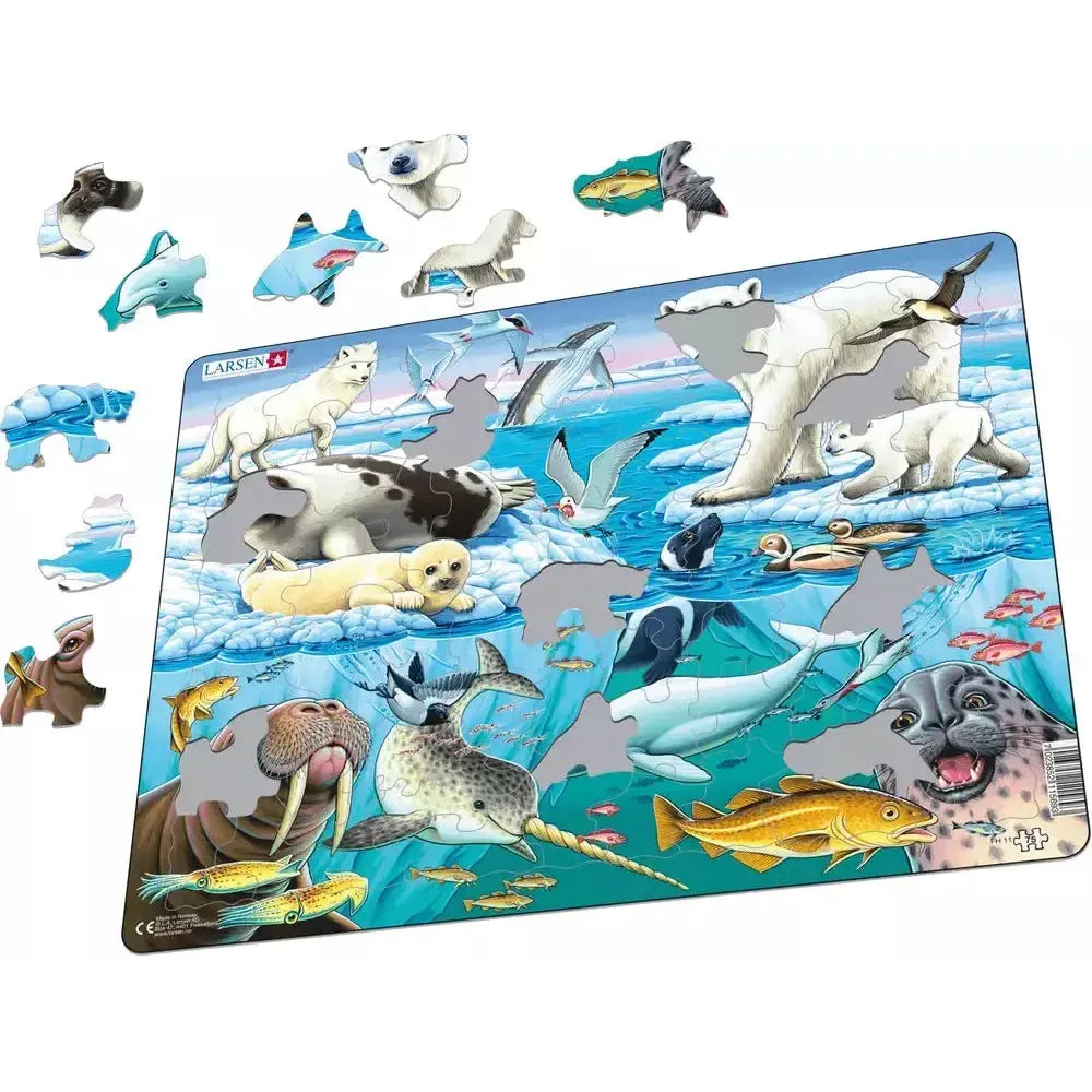 Wildlife On & Around an Arctic Iceberg 75 Piece Tray Jigsaw Puzzle Larsen (ONLINE ORDER ONLY)