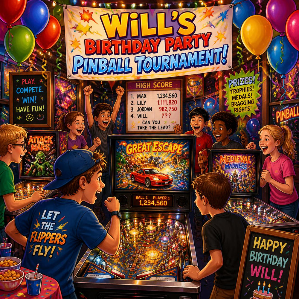 Will's Birthday Party Pinball Tournament Sunday October 11 (ONLINE ORDER ONLY)