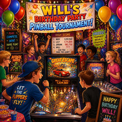 Will's Birthday Party Pinball Tournament Sunday October 11 (ONLINE ORDER ONLY)