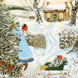 Winter Boughs by Loré Pemberton 100 Piece Mini Jigsaw Puzzle NYPC (ONLINE ORDER ONLY)