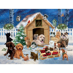 Winter Pets 500 Piece Soft Touch Jigsaw Puzzle Crown Point (ONLINE ORDER ONLY)