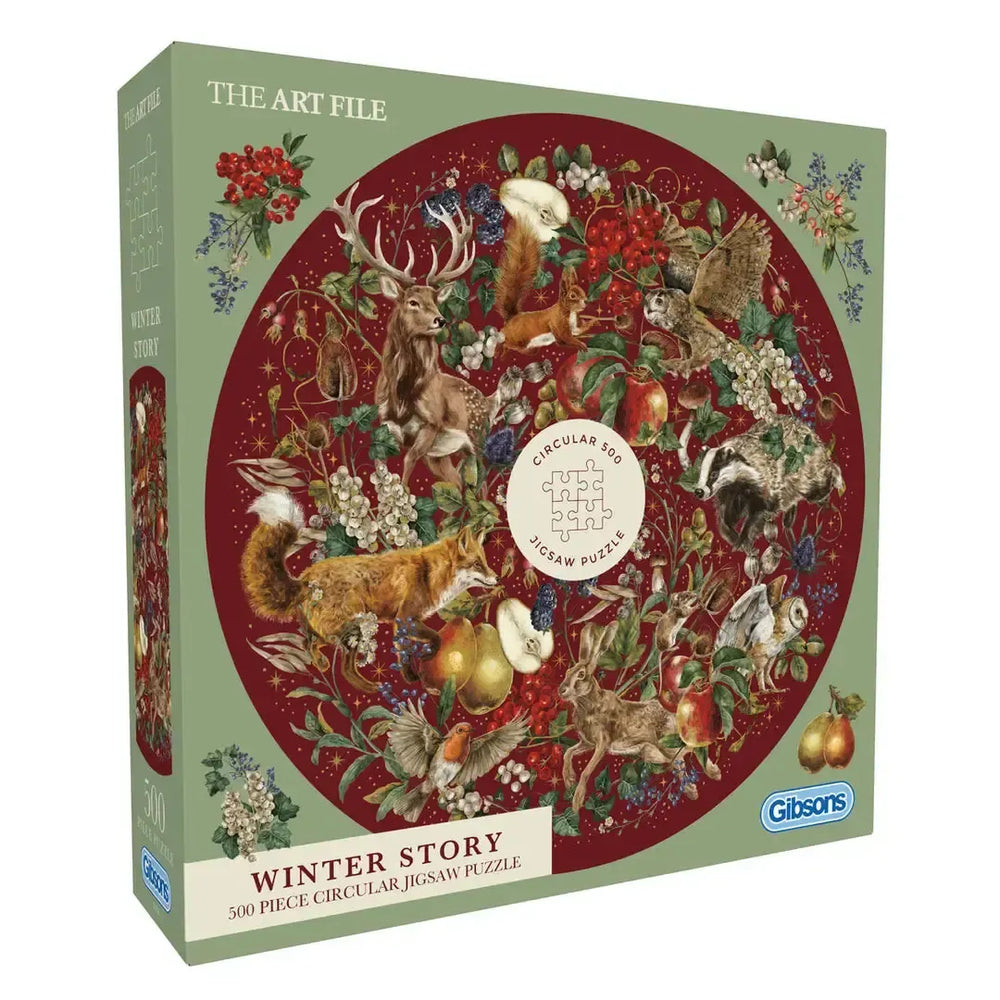 Winter Story 500 Piece Round Jigsaw Puzzle Gibsons (ONLINE ORDER ONLY)