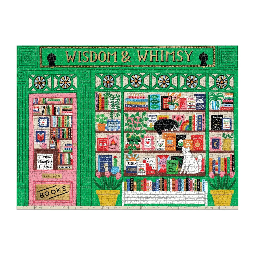 Wisdom & Whimsy Bookshop 1000 Piece Jigsaw Puzzle Galison (ONLINE ORDER ONLY)