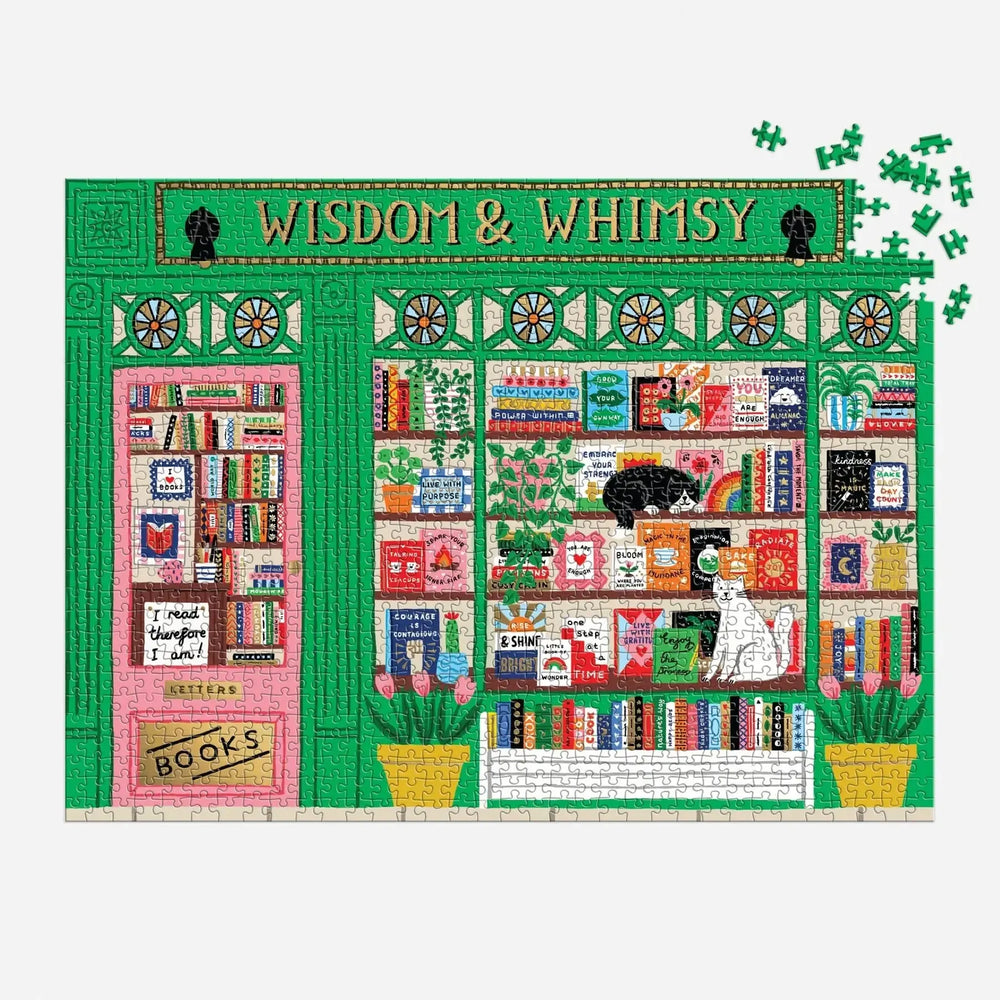 Wisdom & Whimsy Bookshop 1000 Piece Jigsaw Puzzle Galison (ONLINE ORDER ONLY)