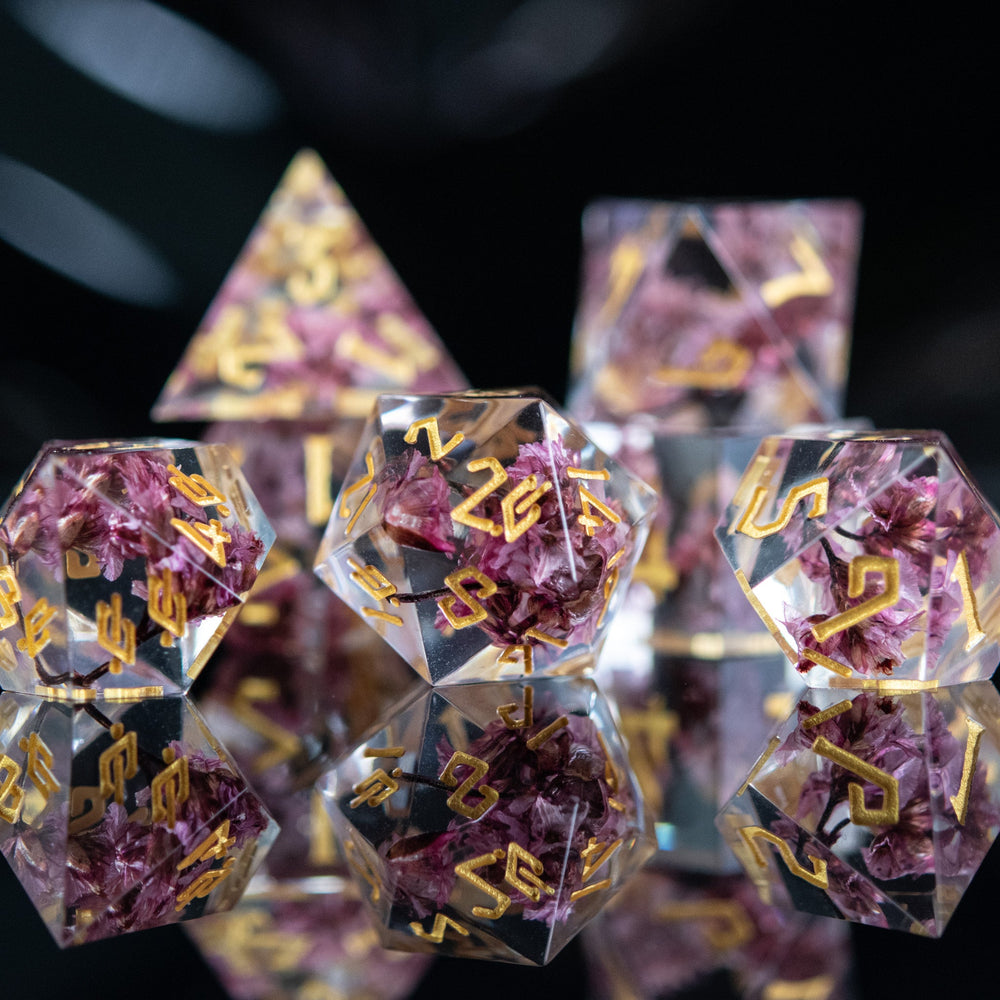 PRE-ORDER || Wither and Bloom Sharp-Edged Resin Dice Set