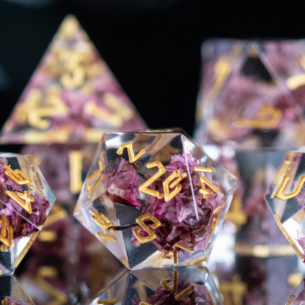 PRE-ORDER || Wither and Bloom Sharp-Edged Resin Dice Set
