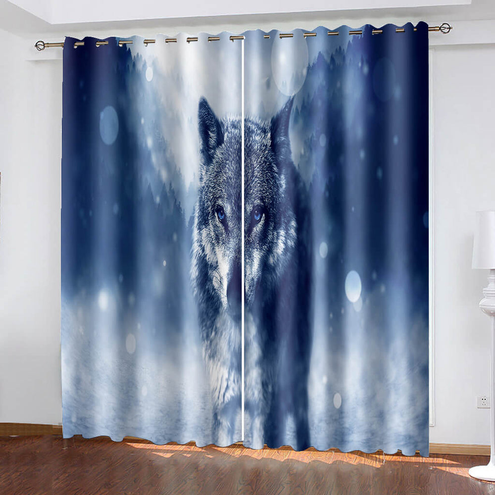 Wolf Curtains Blackout Window Treatments Drapes for Room Decoration (Online Order Only)