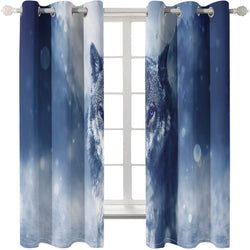 Wolf Curtains Blackout Window Treatments Drapes for Room Decoration (Online Order Only)