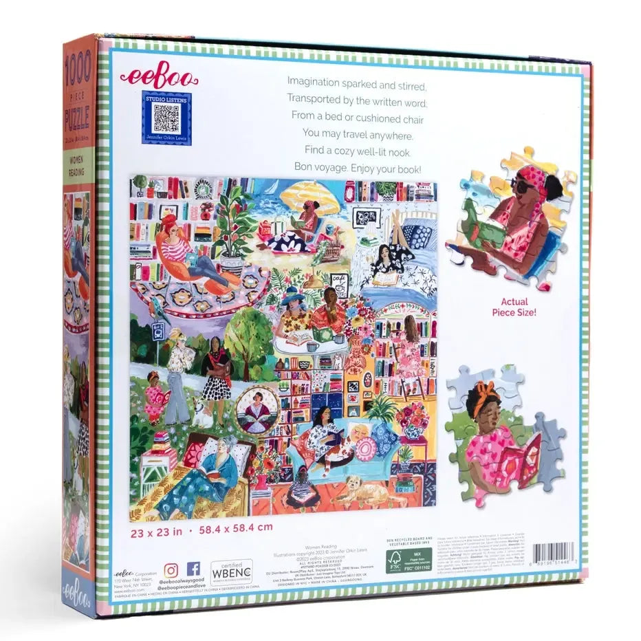 Women Reading 1000 Piece Jigsaw Puzzle eeBoo (ONLINE ORDER ONLY)