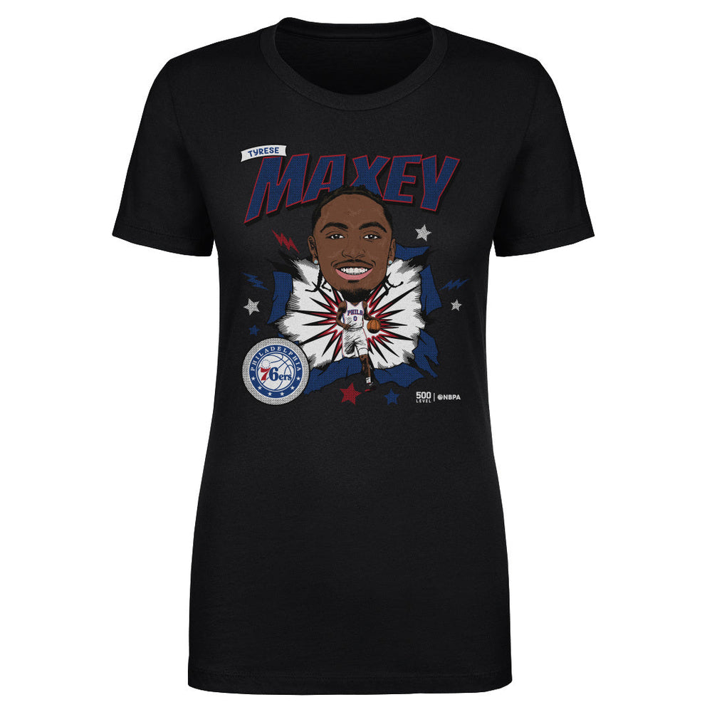 Tyrese Maxey Philadelphia 76ers Caricature WHT (ONLINE ORDER ONLY)
