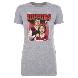 Luke Hughes & Jack Hughes New Jersey Step Brothers WHT (ONLINE ORDER ONLY)