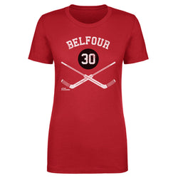 Ed Belfour Chicago 30 Goalie Sticks WHT