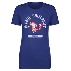 DePaul Blue Demons Mascot Soccer WHT (ONLINE ORDER ONLY)