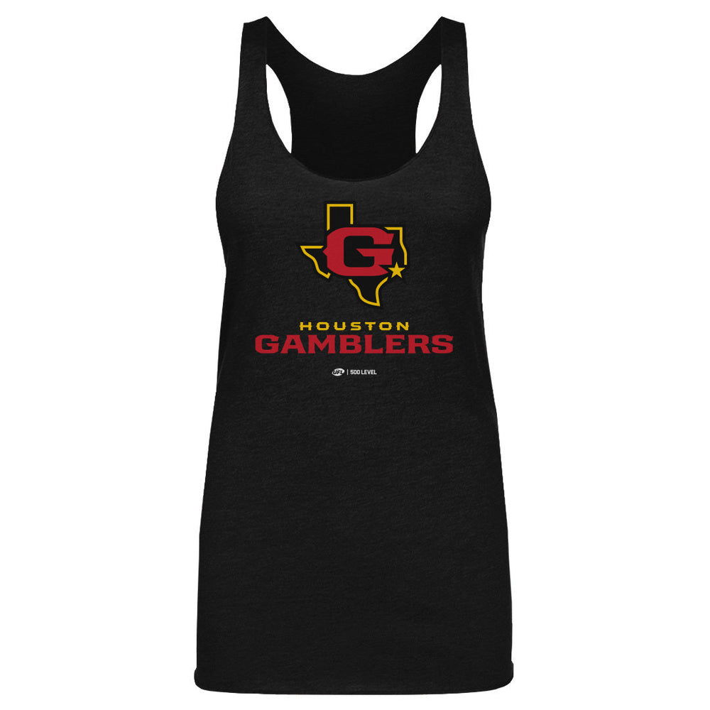 Houston Gamblers Primary Logo WHT (ONLINE ORDER ONLY)