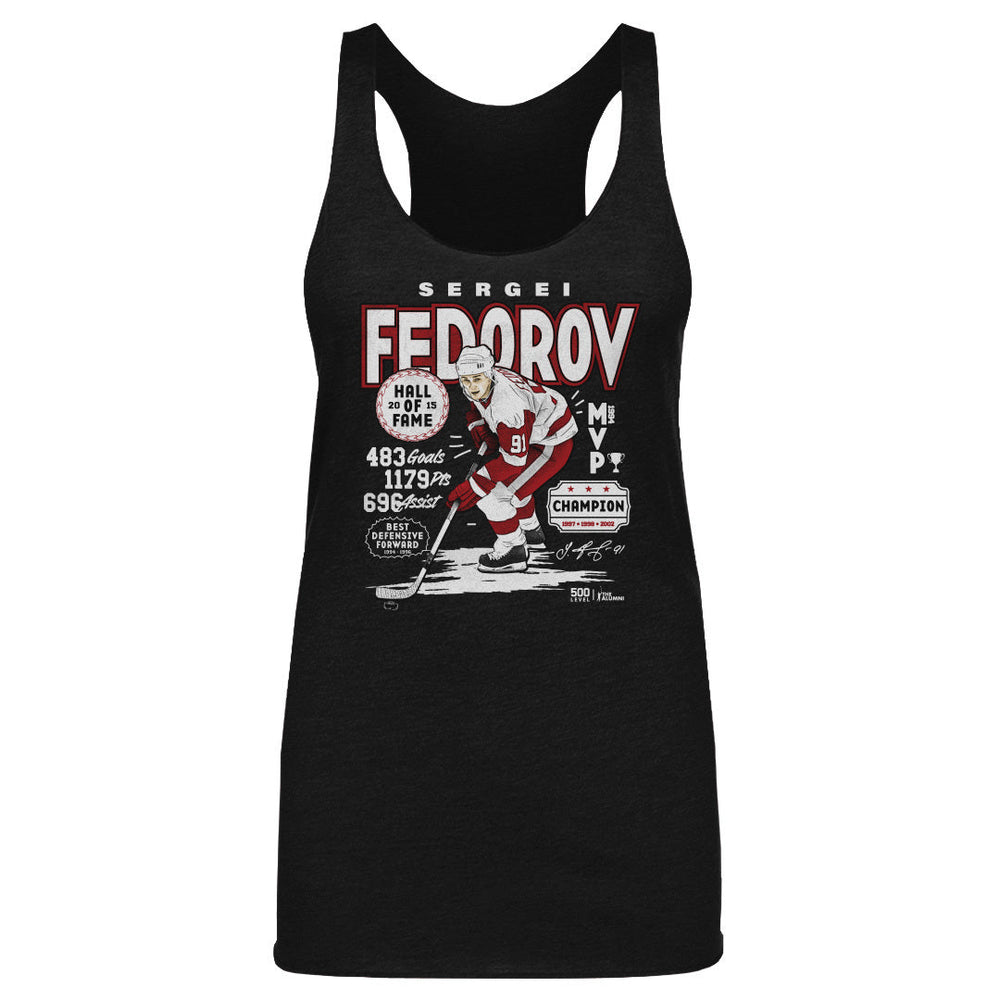 Sergei Fedorov Detroit Vintage Stats WHT (ONLINE ORDER ONLY)