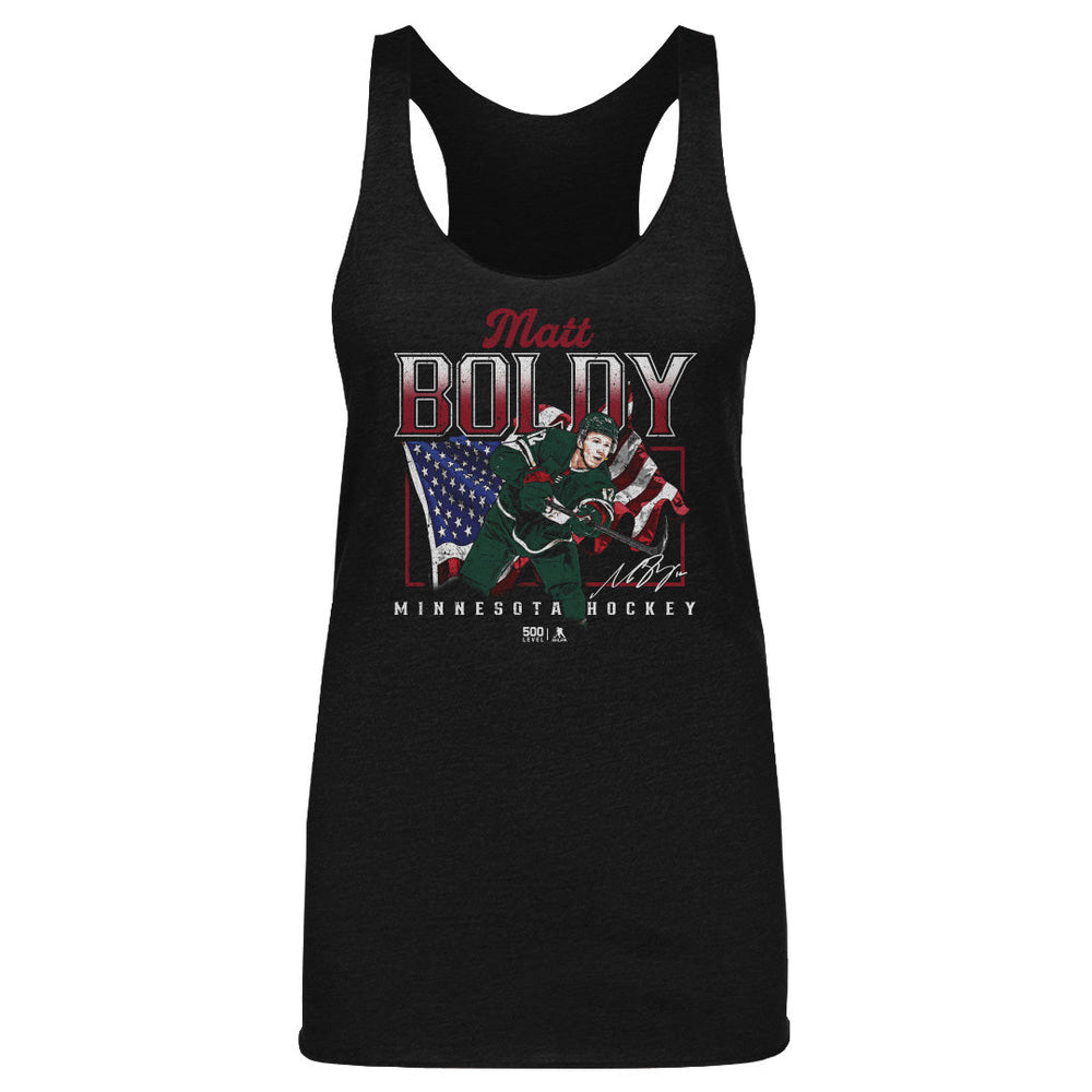 Matt Boldy Minnesota USA Flag WHT (ONLINE ORDER ONLY)