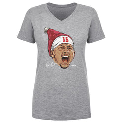 Patrick Mahomes Kansas City Portrait Santa Hat WHT (ONLINE ORDER ONLY)