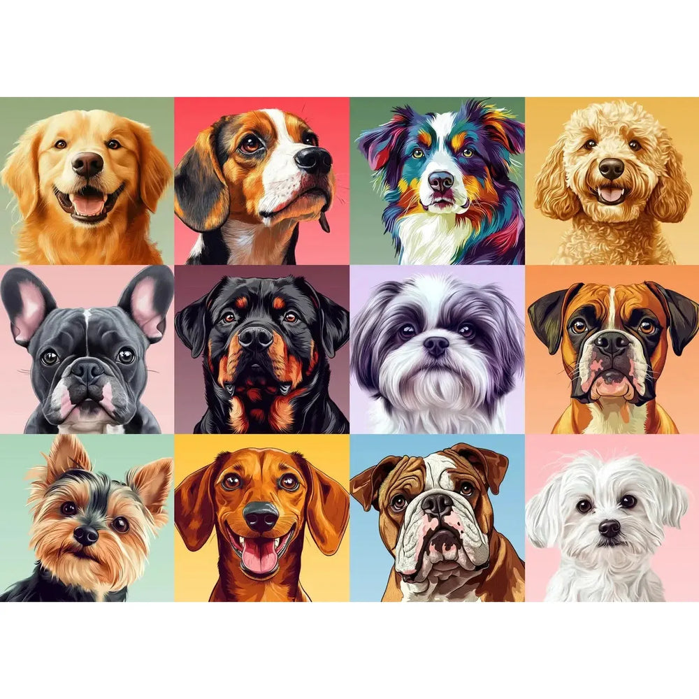 Woof, Yarf, Rowf 1000 Piece Jigsaw Puzzle Snappy (ONLINE ORDER ONLY)