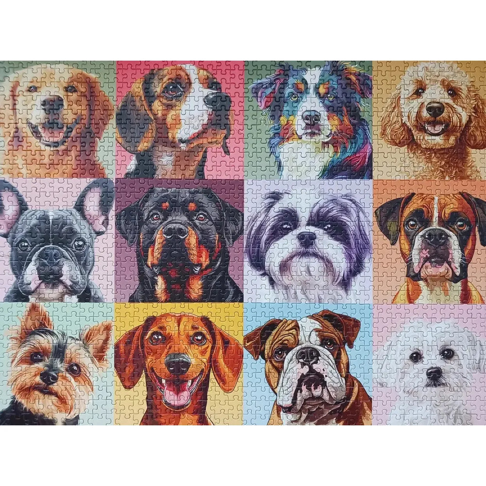 Woof, Yarf, Rowf 1000 Piece Jigsaw Puzzle Snappy (ONLINE ORDER ONLY)