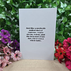 Cute Espresso Love You Card (ONLINE ORDER ONLY)