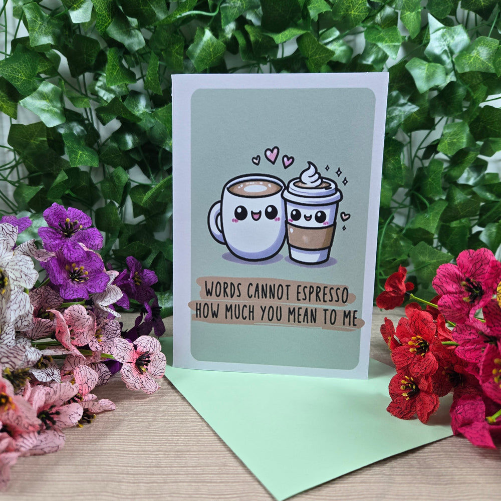 Cute Espresso Love You Card (ONLINE ORDER ONLY)