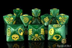 World Domination Green D8 Dice Set (ONLINE ORDER ONLY)