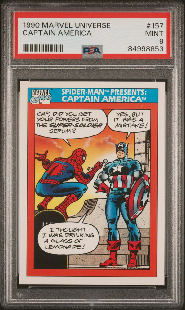 1990 MARVEL UNIVERSE CAPTAIN AMERICA  #157 - PSA 9 (Online Order Only)