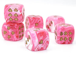 Heart Pips 16MM d6 | 7 Color Options | Multipack Options (Online Only)