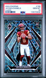Graded 2024 Panini Phoenix Jayden Daniels #198 Lazer Rookie RC Football Card PSA 10 Gem Mint (ONLINE ORDER ONLY)