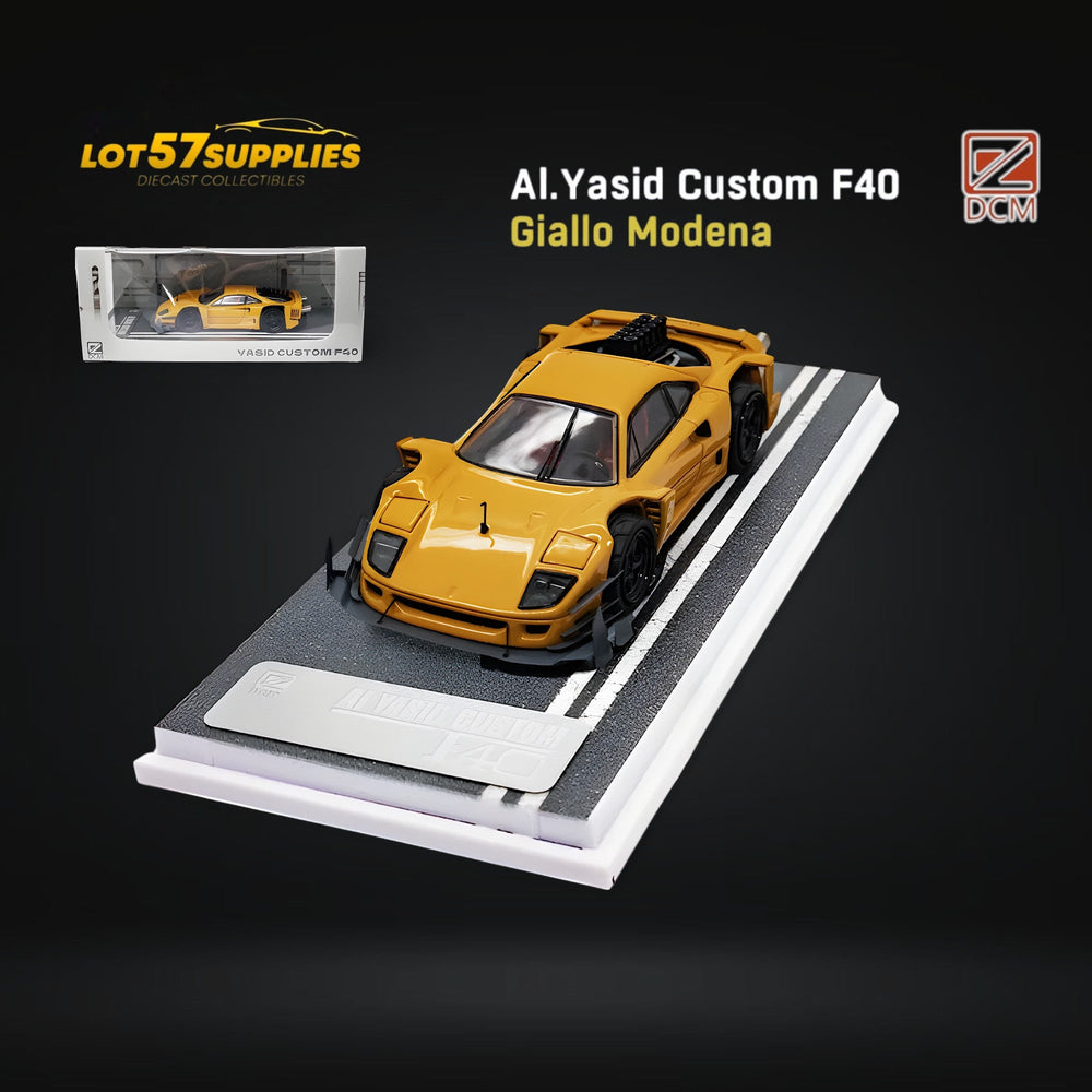 DCM Modified Ferrari F40 AI Yasid in Yellow 1:64 (ONLINE ORDER ONLY)