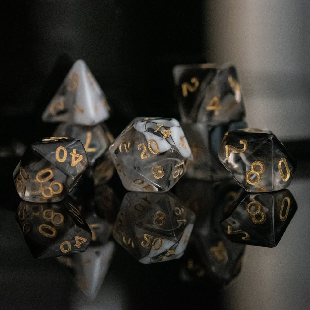 Yin and Yang Acrylic Dice Set (ONLINE ORDER ONLY)