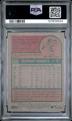 Graded 2024 Topps Heritage Yoshinobu Yamamoto #553 Aqua Border Rookie RC Baseball Card PSA 9 Mint