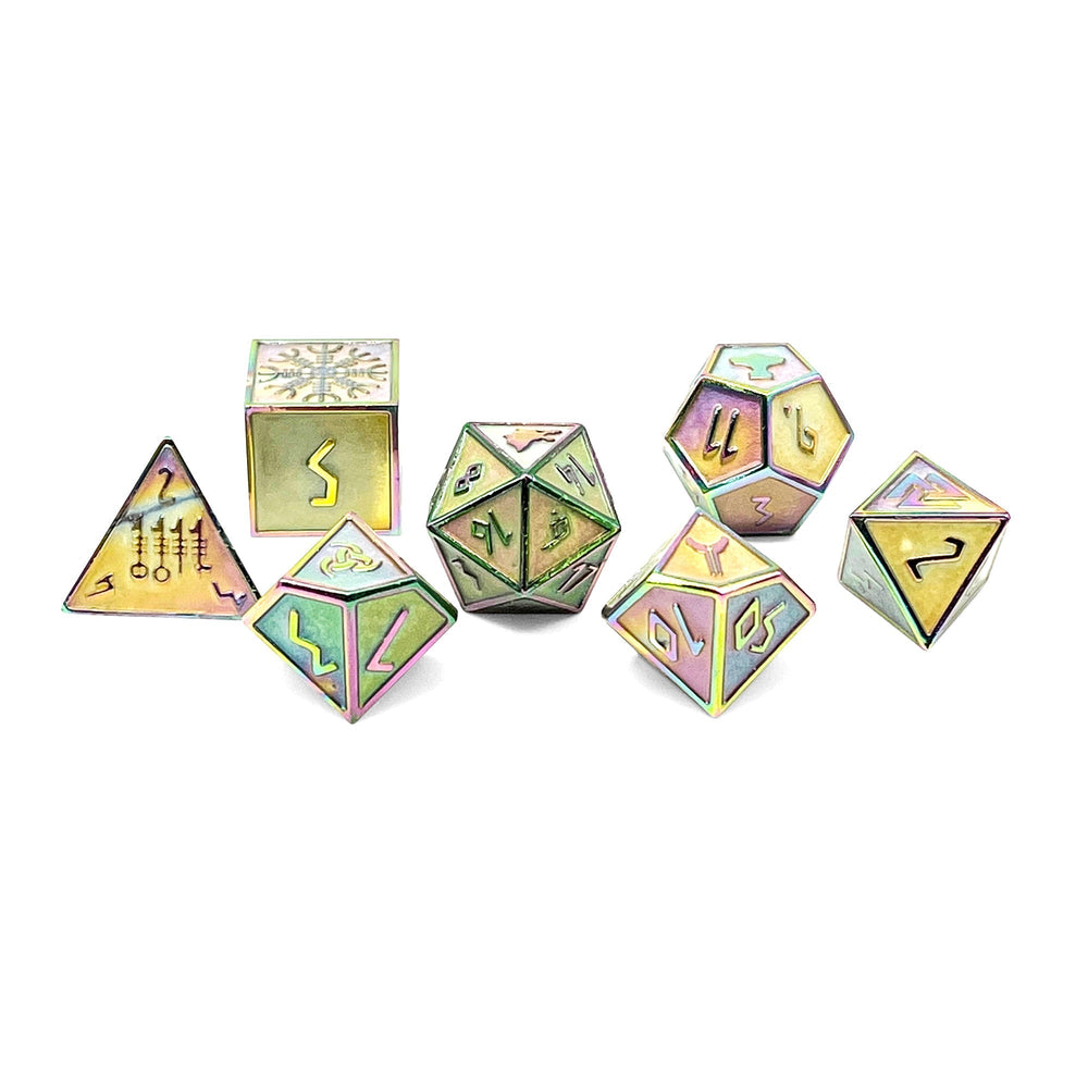 Yggdrasil - Norse Themed Metal Dice Set (Online Only)