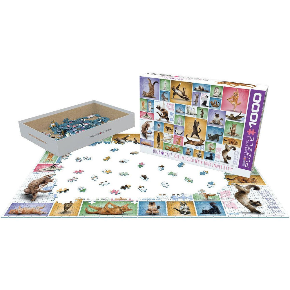 Yoga Cats 1000 Piece Jigsaw Puzzle Eurographics (ONLINE ORDER ONLY)