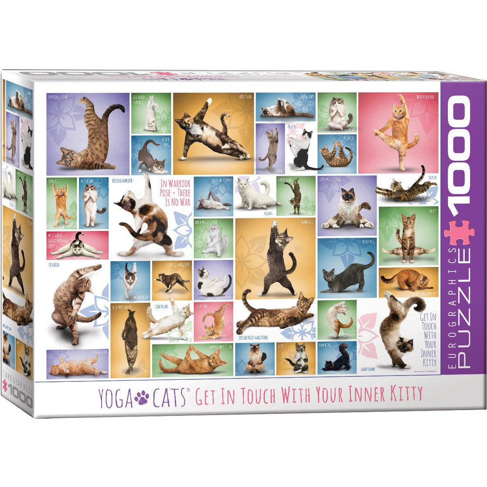 Yoga Cats 1000 Piece Jigsaw Puzzle Eurographics (ONLINE ORDER ONLY)