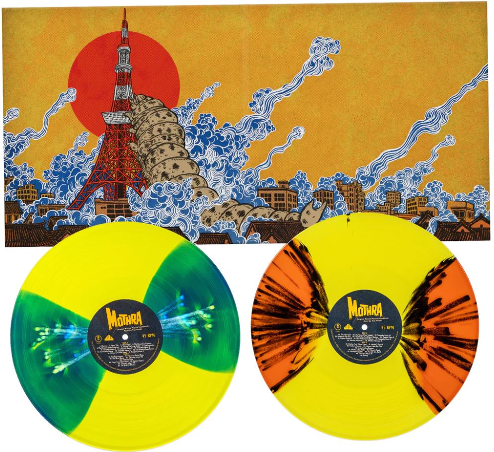 Mothra Original Motion Picture Soundtrack (180g, 2LP, Art Print, Yellow Splatter Vinyl) [Vinyl]