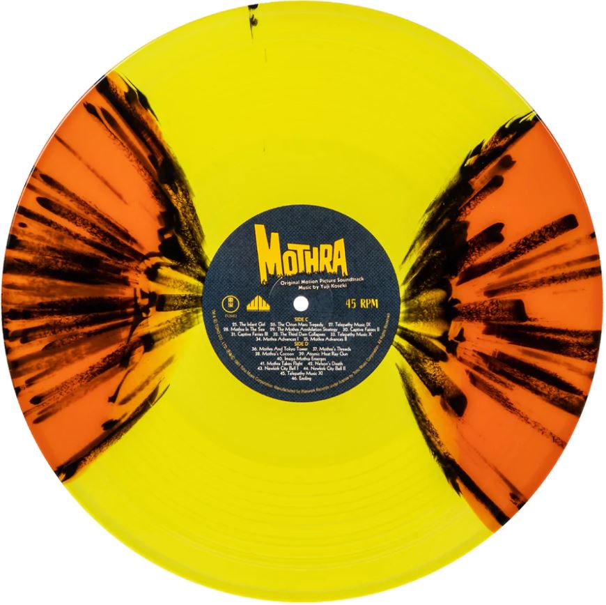 Mothra Original Motion Picture Soundtrack (180g, 2LP, Art Print, Yellow Splatter Vinyl) [Vinyl]