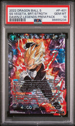 2022 DRAGON BALL SUPER DAWN OF THE Z-LEGENDS SS VEGETA, BRS/STRGTH #P-401 PSA 10 (Online Order Only)