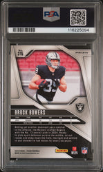Graded 2024 Panini Prizm Brock Bowers #315 Neon Green Pulsar Rookie RC Football Card PSA 10 Gem Mint (ONLINE ORDER ONLY)
