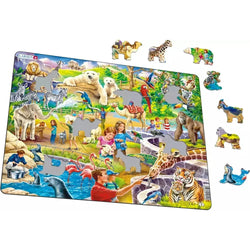 Zoo Animals 48 Piece Tray Jigsaw Puzzle Larsen (ONLINE ORDER ONLY)