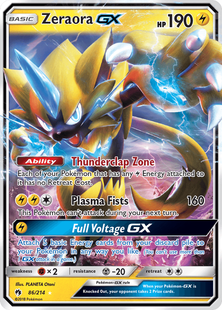 Zeraora GX (86/214) [Sun & Moon: Lost Thunder] (Online Only)