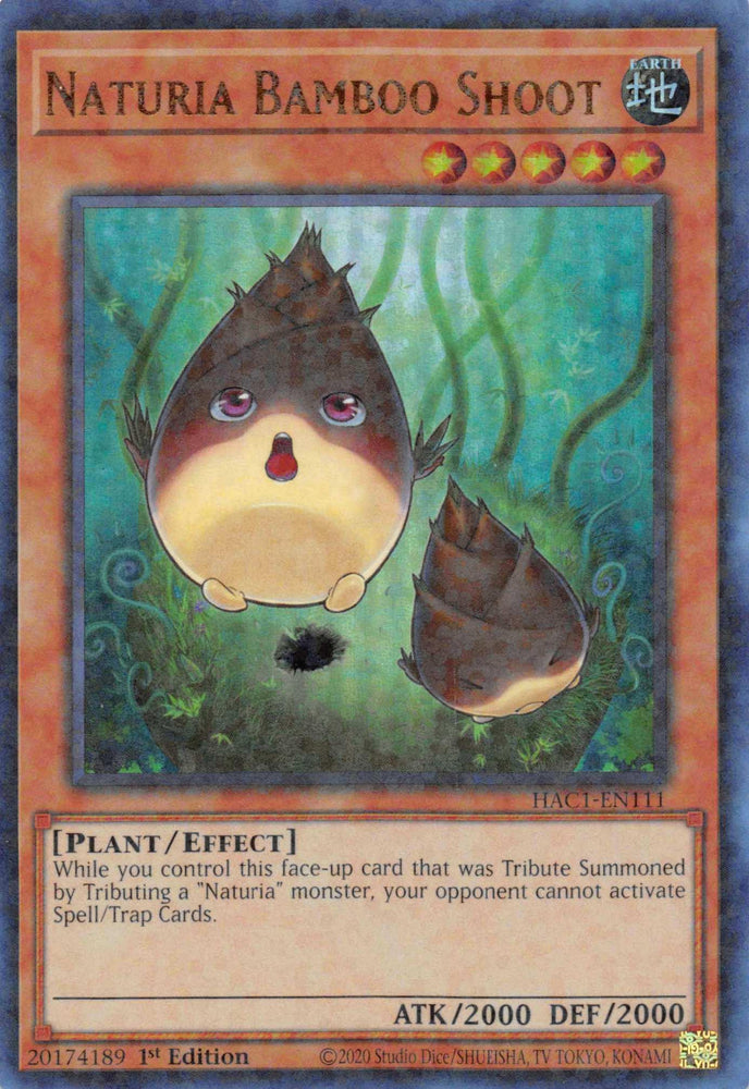 Naturia Bamboo Shoot (Duel Terminal) [HAC1-EN111] Parallel Rare (ONLINE ORDER ONLY)