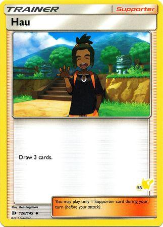 Hau (120/149) (Pikachu Stamp #33) [Battle Academy 2020] (Online Only)