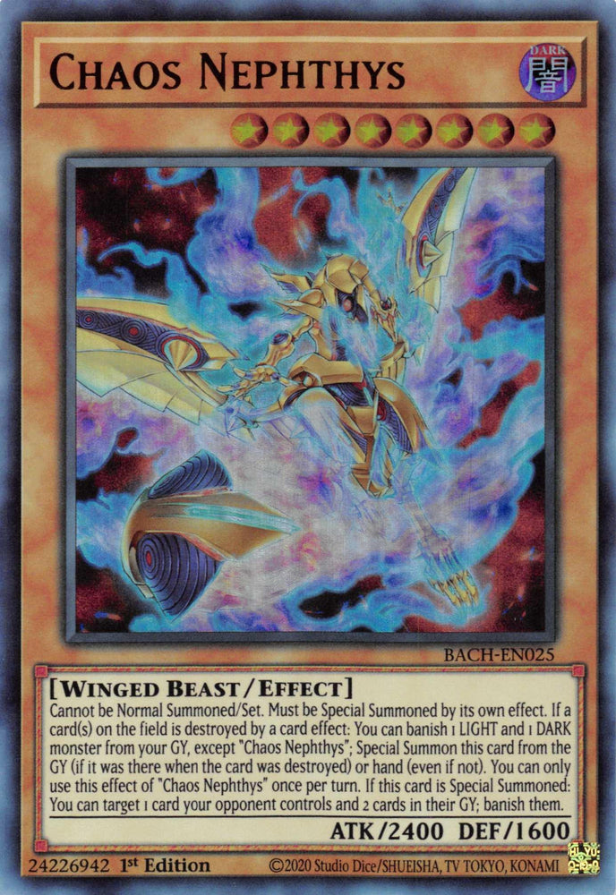 Chaos Nephthys [BACH-EN025] Ultra Rare (ONLINE ORDER ONLY)